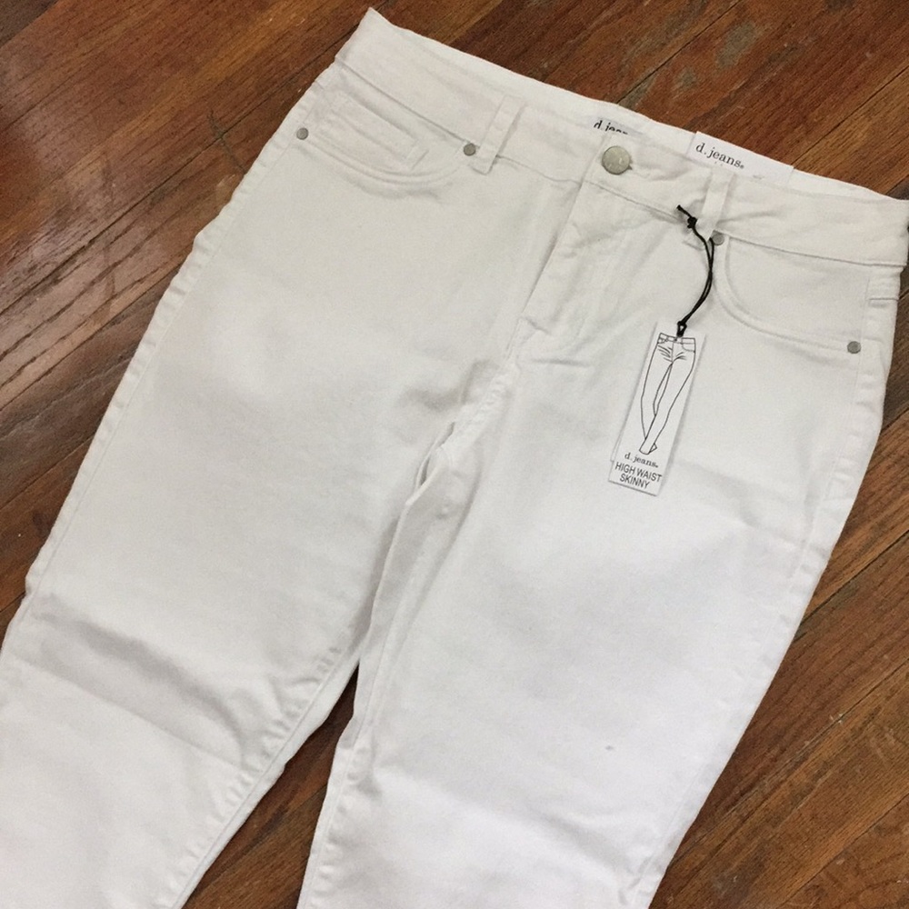 D jeans white denim jeggings